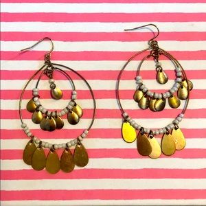 Gold dangly earrings